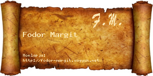 Fodor Margit névjegykártya